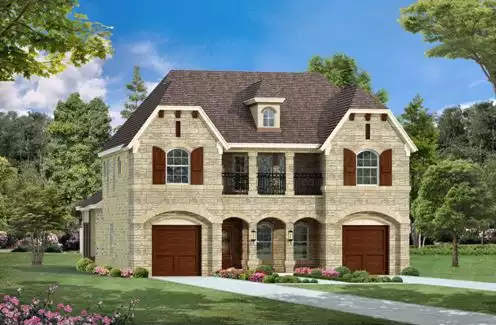 image of 2 story european house plan 7060